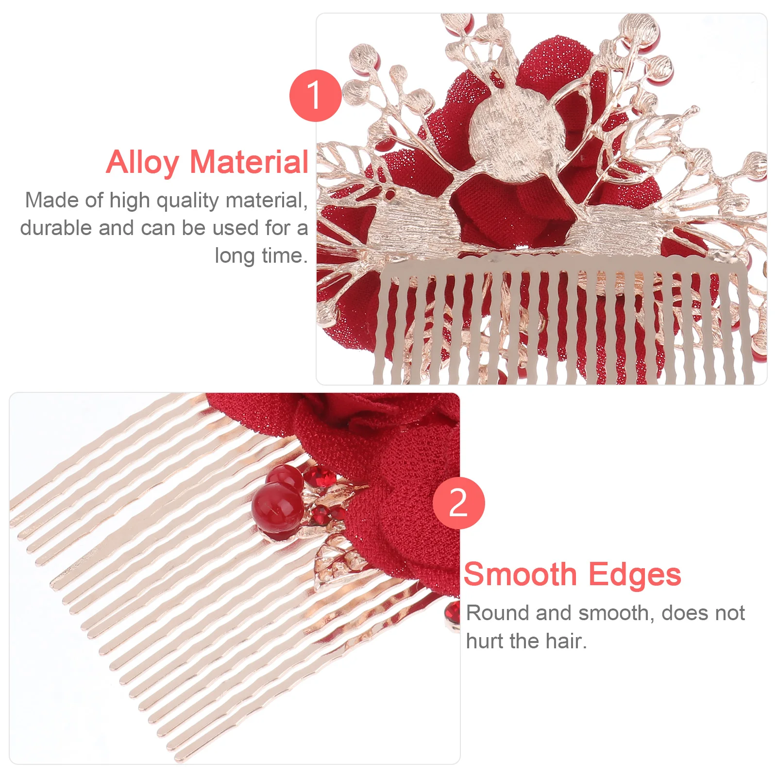 

Pearl Headdress Wedding Headpiece Bridal Hair Comb Floral Hairpin Pearl Berries Sturdy Fabric Thick Material Elegant