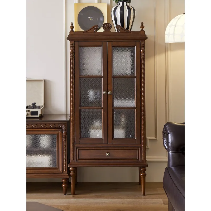 French antique wine cabinet, living room decorationsmall apartment TVlocker, American retro co