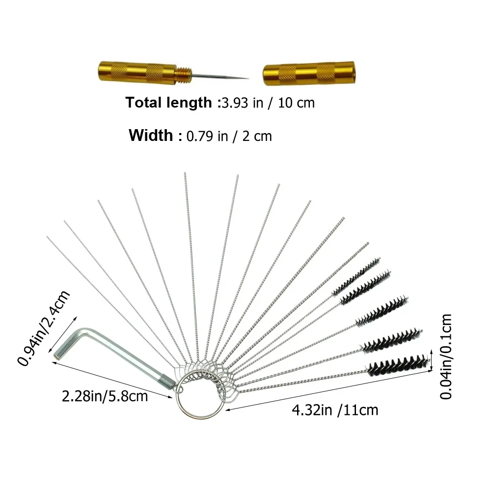 1 zestaw 1 Zestaw do czyszczenia aerografu Narzędzia do czyszczenia aerografu do malowania Rurki ze stali nierdzewnej do czyszczenia aerografu Akcesoria do aerografu