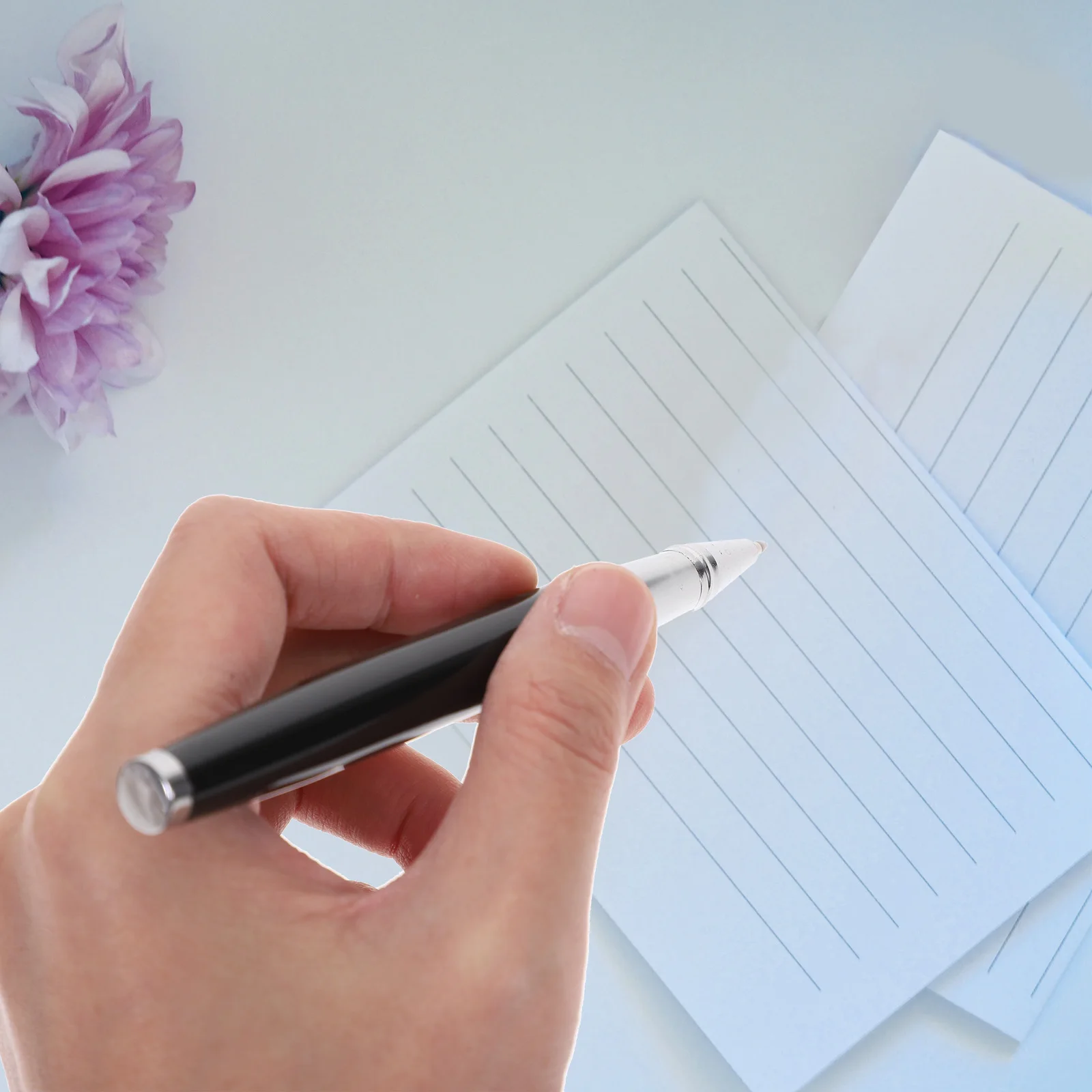 

1Set Black Signing Pen Slim Metal Lightweight Portable Box for School Office Memo Gift Pens Office Stationary Ball-Point Pen