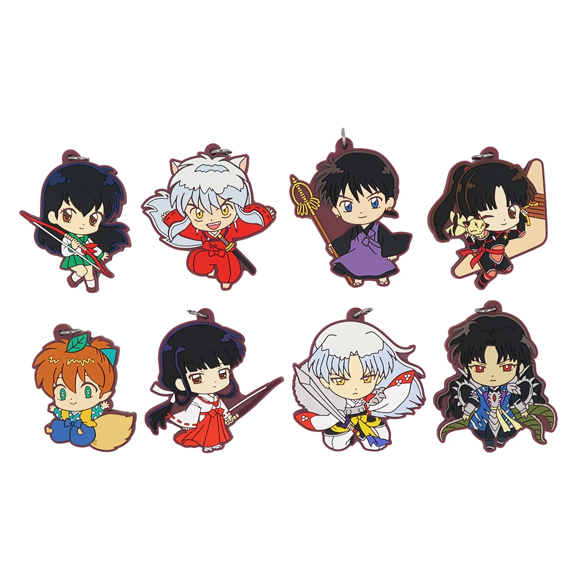 Inuyasha Anime Higurashi Kagome Sesshoumaru Miroku Sango Kikyo Naraku Cute Rubber Keychain