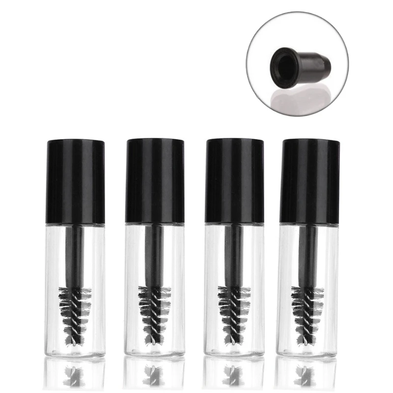 15/5PCS 1ml Empty Mascara Tube with Eyelash Bottles Cosmetic Container Bottle Eyelash Refillable Mascara Makeup Container Mini