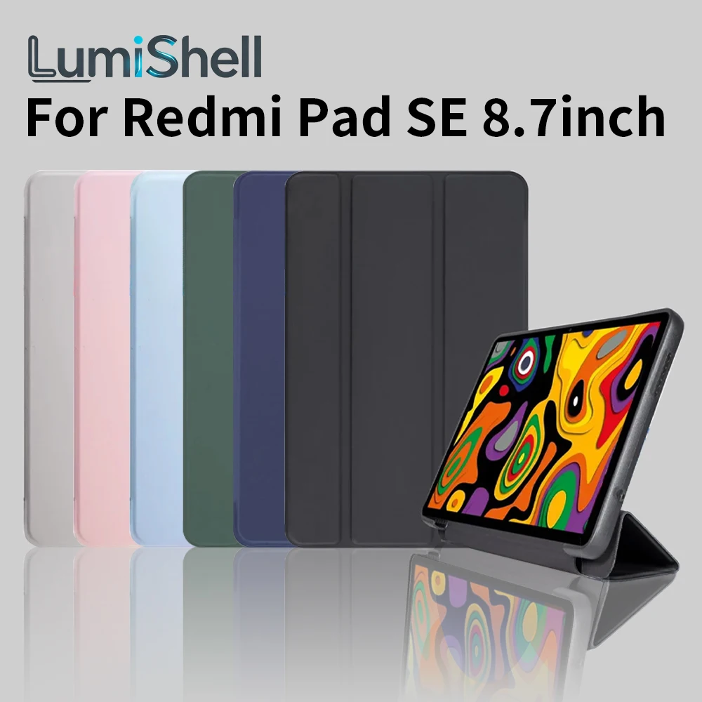 For Redmi Pad SE 8.7inch 2024 Case Fold Silicone Back Magnetic Lightweight Funda For Xiaomi Redmi Pad SE 8.7 Tablet Cover