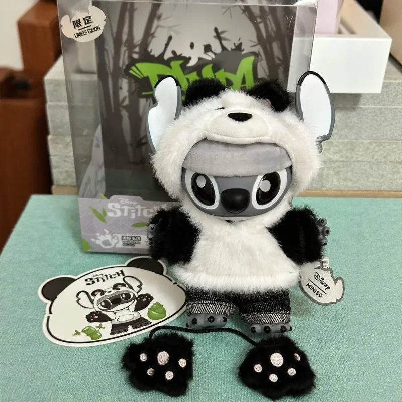 

Lilo&Stitch Panda Version Vinyl Toys Chinese Region Limited Disney Anime Figure Movable Desktop Ornament Cartoon Keychain Gift