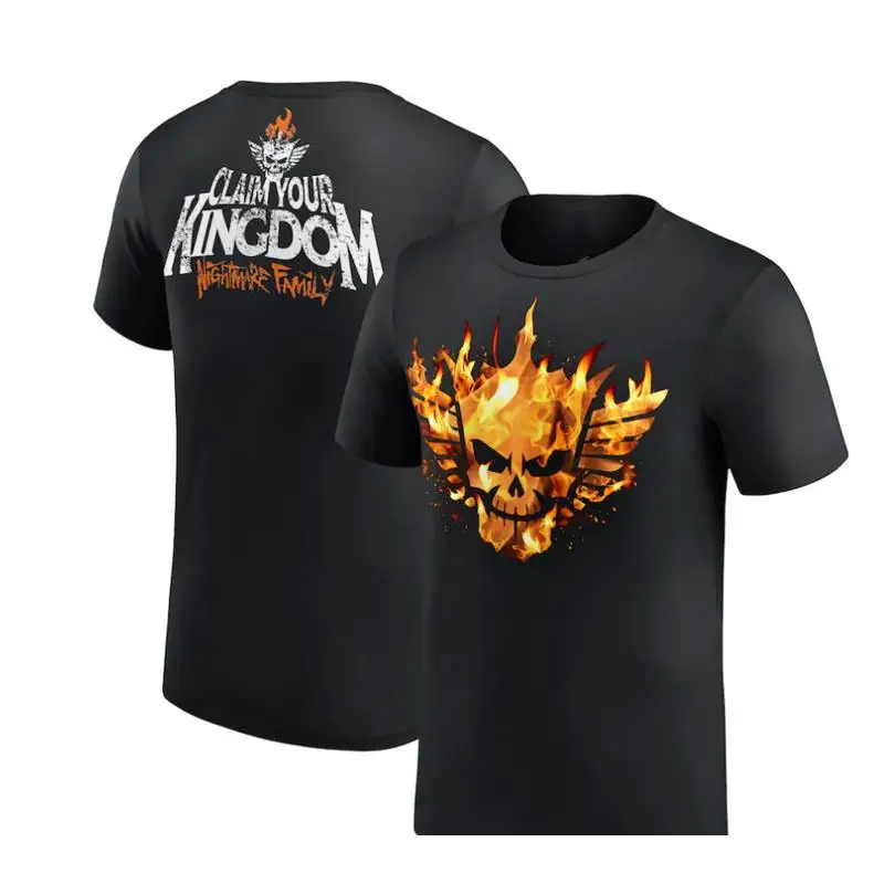 تي شيرت Black Cody Rhodes Claim Your Kingdom Flames للجنسين