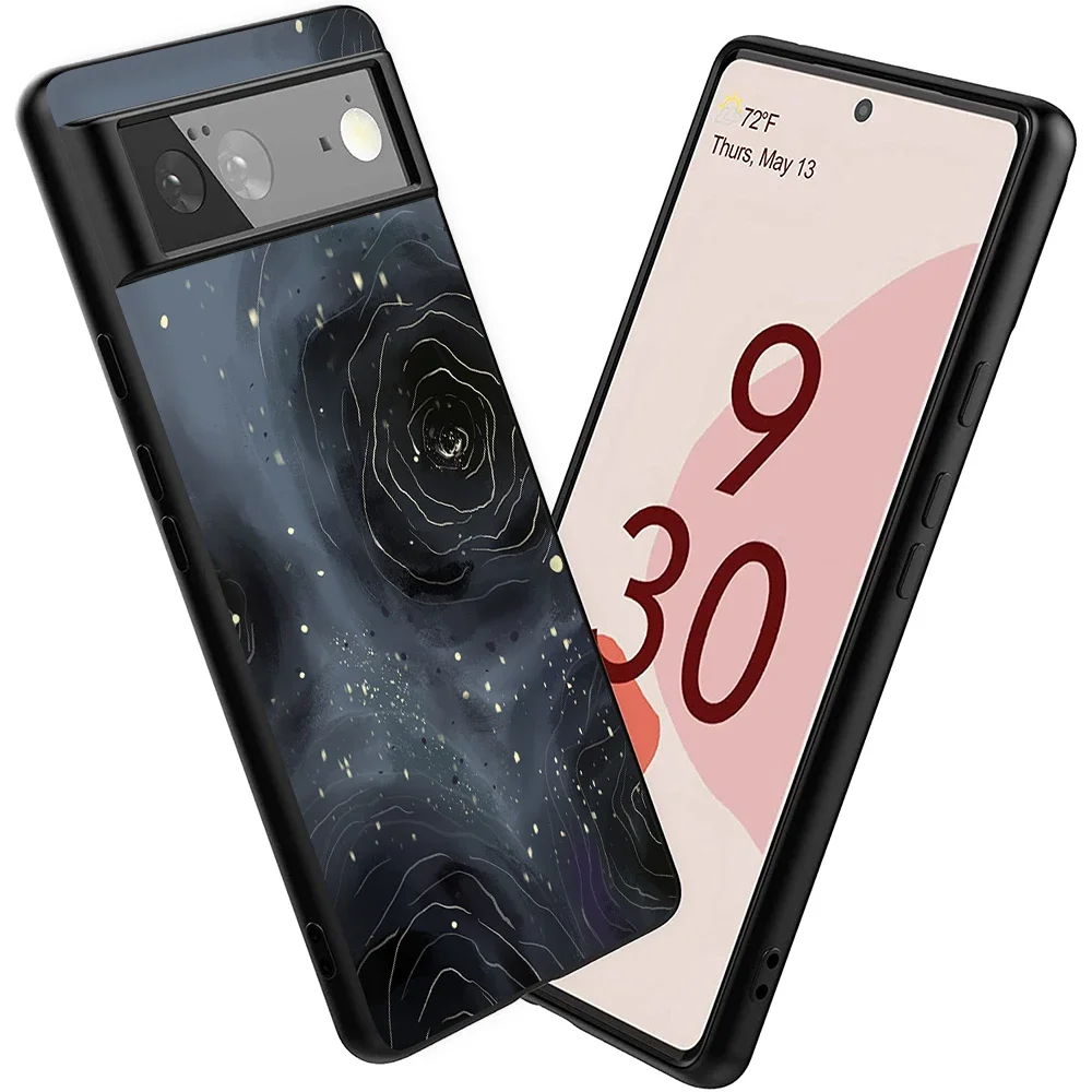 Funda de teléfono Floral estético para Google Pixel 8, 7a, 7Pro, 7, 6a, 6, 6Pro, 5, 5a, 5G, 4XL, 4, 2, 3XL, 3, 3a, 3aXL, 4a, Fundas de silicona de lujo