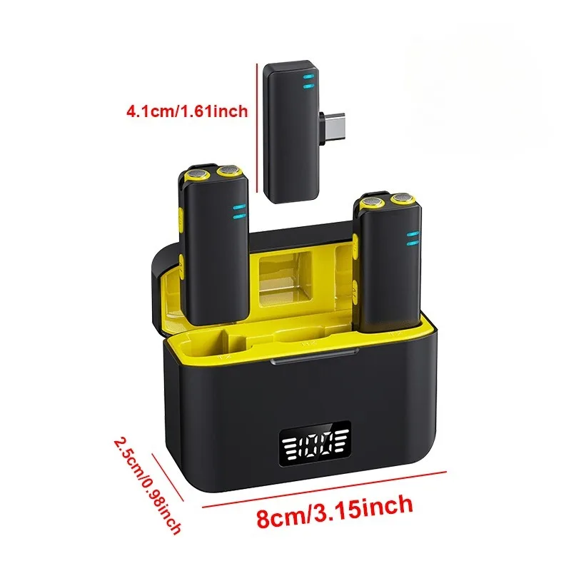 Micrófono de solapa inalámbrico para iPhone 17 16 15 USB C mini con cancelación de ruido para grabación de video, vlog 4