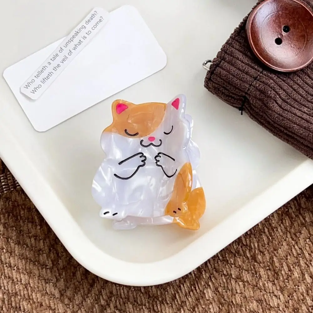 Sweet Cat Capybara Hair Clip Creative Headwear Acetate Kitty Hair Claw Cartoon Fashion Squirrel Hairpin Hair Accessories