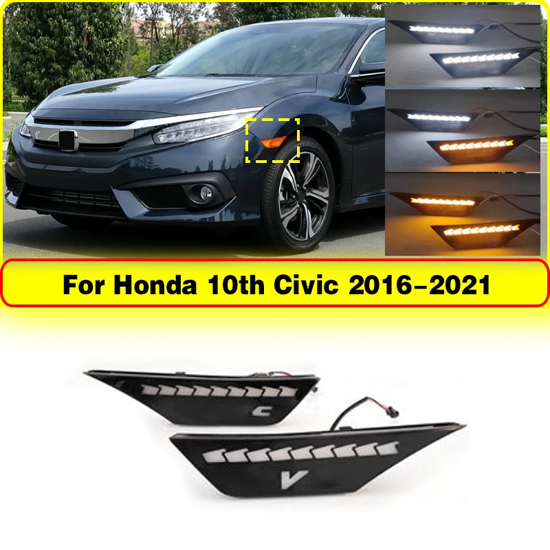 

Подходит для Honda Civic 10-го поколения (хэтчбек, седан) 2016-2021: подсветка крыльев, подсветка колесных арок, указатели поворота, подсветка шин.