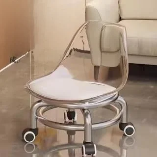 大人用アクリル製車椅子兼用小型スツール、家庭用リビングルームソファ、子供用学習室用多機能スツール、滑走式ホイール付き