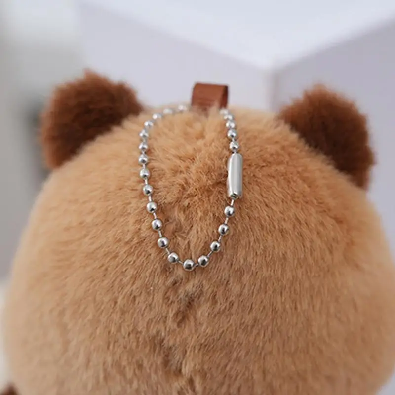 Capybara Plush Keychain Toy Cute Animal Stuffed Toy Keychain Capybara Pendant For Backpack Capybara Charm Keychain For Kids