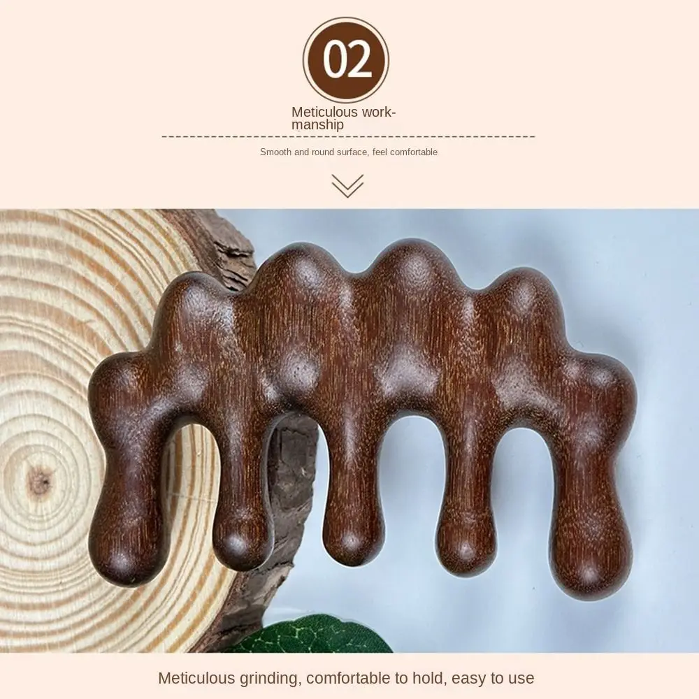 

Расслабляющая расческа для массажа меридиана головы, расческа для кровообращения, расслабляющая расческа для волос из сандалового дерева, гладкие волосы, удобный массажер для меридиана кожи головы