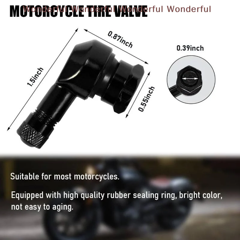 11.3mm CNC Aluminum Motorcycle Tire Valve 90 Degree Design for Convenient Inflation and Better Handling