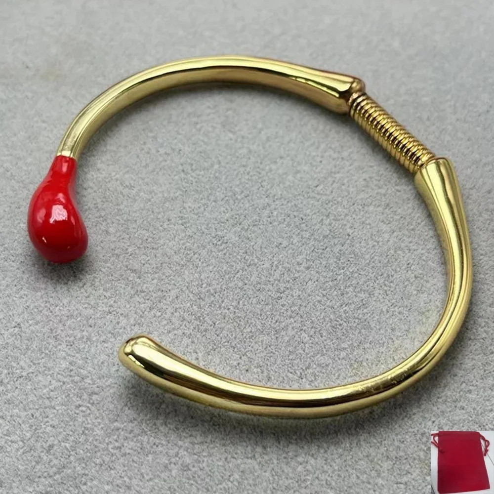 2026 Spain Creative Ins Style Gold Silver Curved Match Head Bracelet Jewelry Accessories Popular Gifts