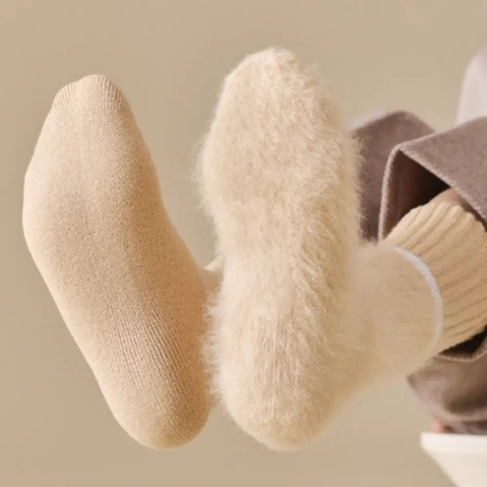 3Pairs الأساسية بسيطة رشاقته الجوارب الدافئة أفخم منتصف أنبوب الجوارب الصوفية الحرارية الجوارب الخريف الشتاء الكشمير الجوارب الرجال الرجال الصبي #3