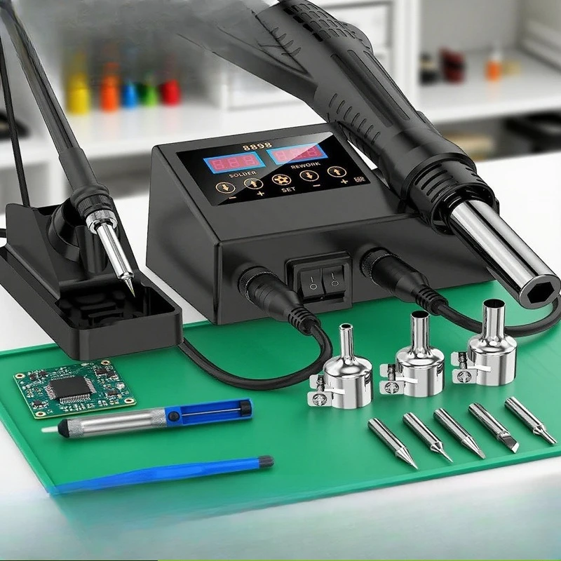 Household small solder gun, maintenance mobile phone adjustable air gun, constant temperature and high power welding table