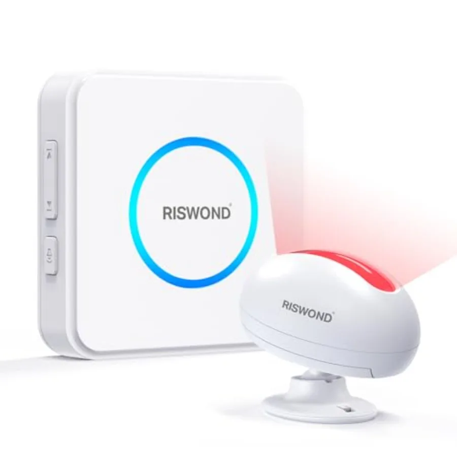 

AMHEY Motion Sensor Door Chime, Wirel Motion Detector Alarm Indoor, Busin Entry Alert Bell with Buzzer, Doorbell for Home/Garag