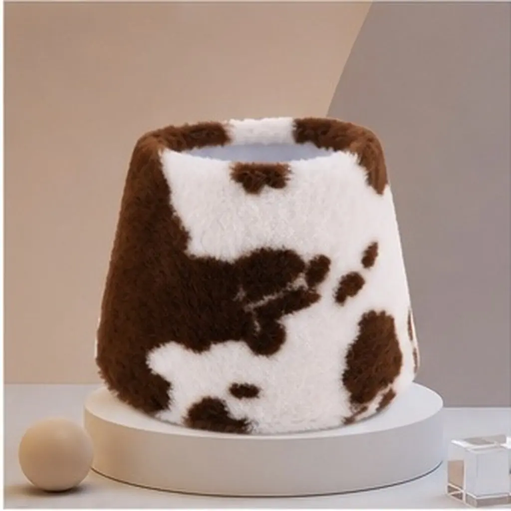 Long Hair Lampshade Creative Pattern Material Table Light Bedside Lamp Shade Cover Lamp Shade Lampshade