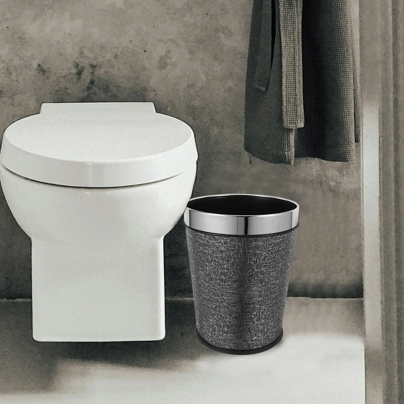 

Круглое мусорное ведро из ПУ, износостойкое, современное, для офиса, студии, спальни, домашнего использования