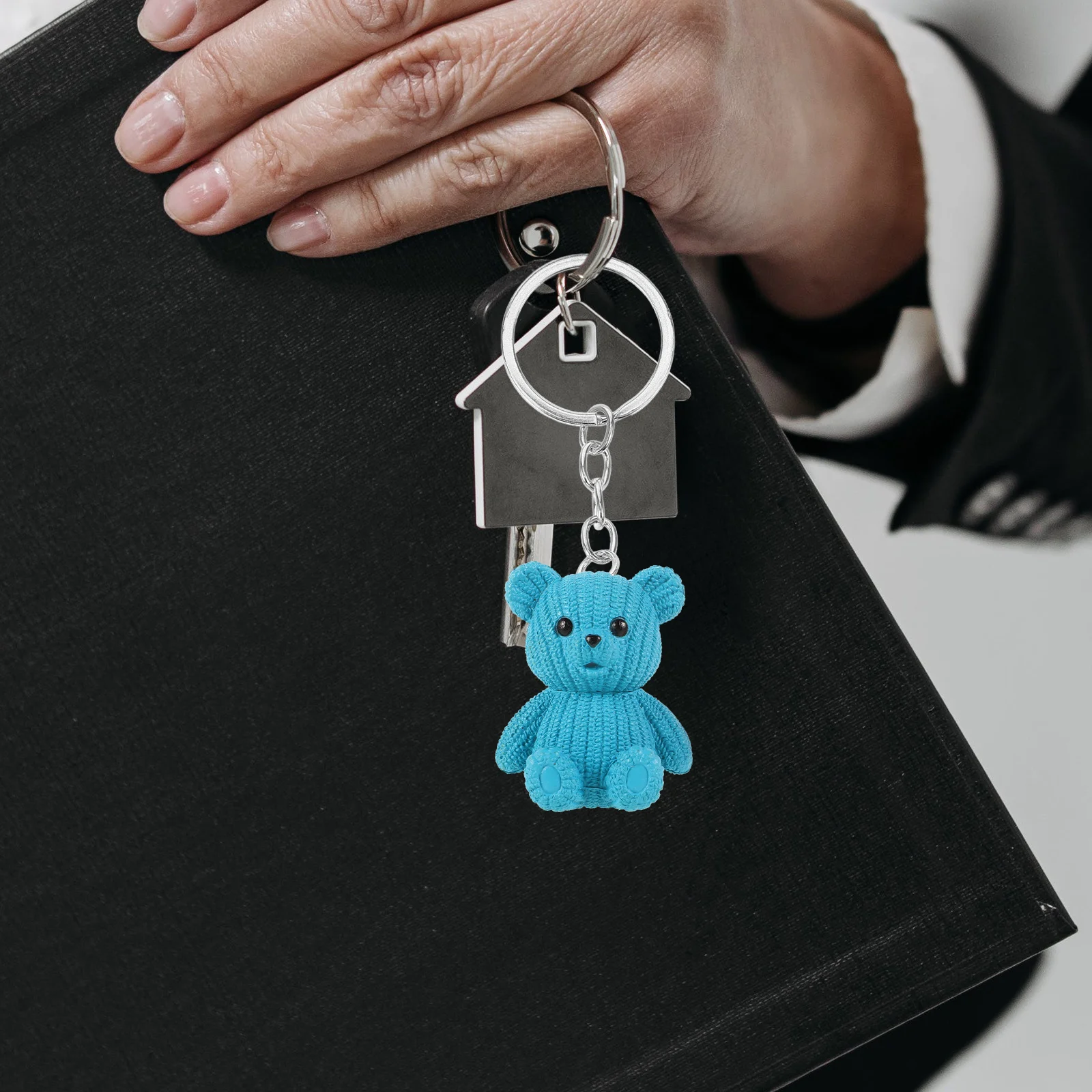 

4pcs Resin Bear Keychain Mini Small Decorations Bear Decorations For Micro Landscape Craft Desktop Garden Ornament