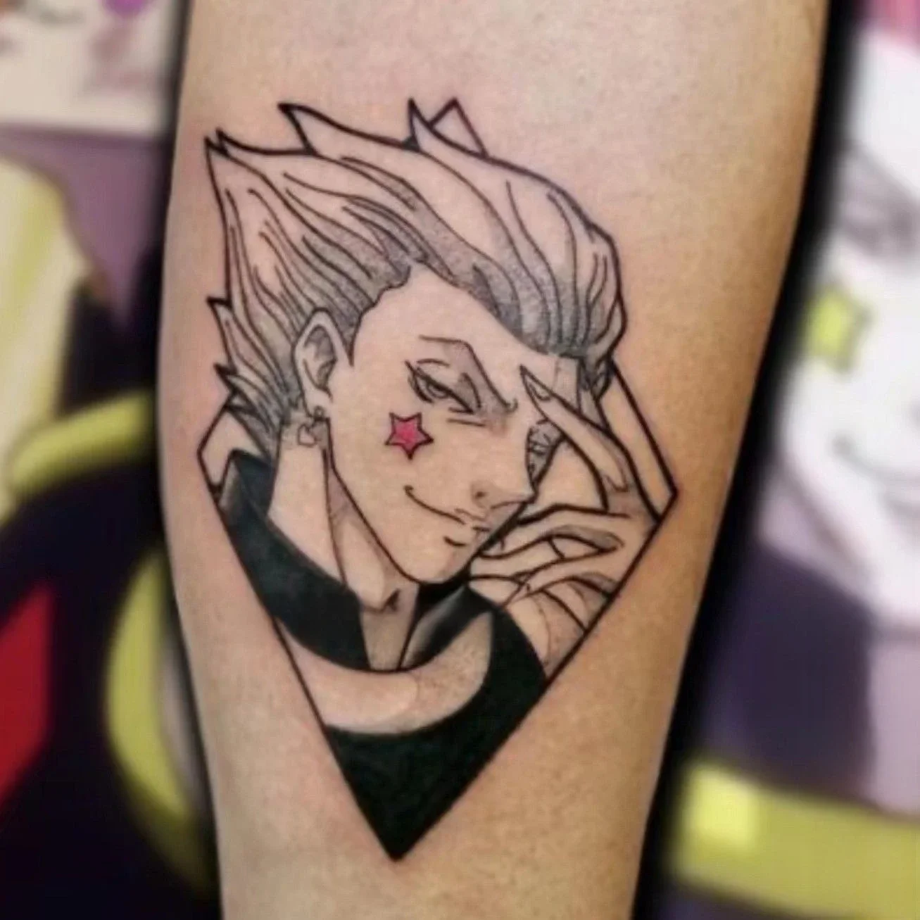 

Hunter X Hunter Temporary Tattoos Anime Cartoon Hisoka Long lasting Waterproof Fake Tattoo Sticker Body Art for Woman Man