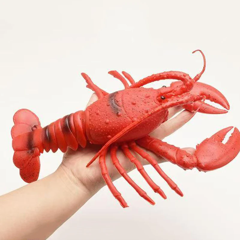 Simulation Lobster Crab Realistic Animal Figures Sea Ocean Art Scene Props Funny Gifts for Christmas Birthday Party Favors
