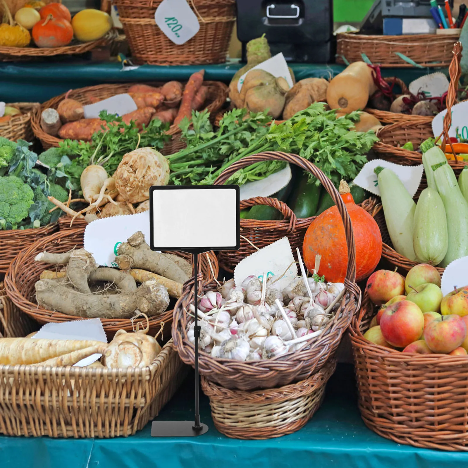 

A4 Price Tag Display Holder Erasable Board Retractable Durable Shelf Price Label Stand Store Display Multi-Function Sign Holder