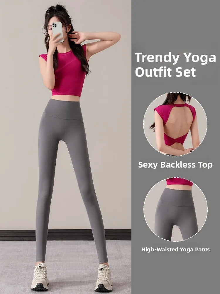 

High-Intensi Sports Bra And Yoga Pants Set Women's Anti-o Anti-Sagging Fitn Wear Outdoor Running Vest Beautiful Ba