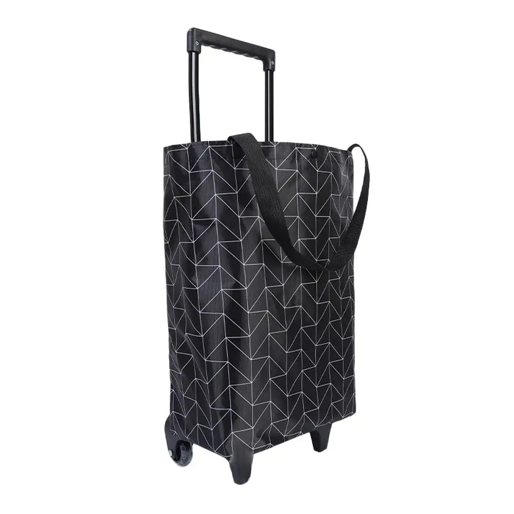 

Shopping Cart Waterproof Grocery Bags with Wheels and Removable Bag and Rolling Personal Handtruck Standard