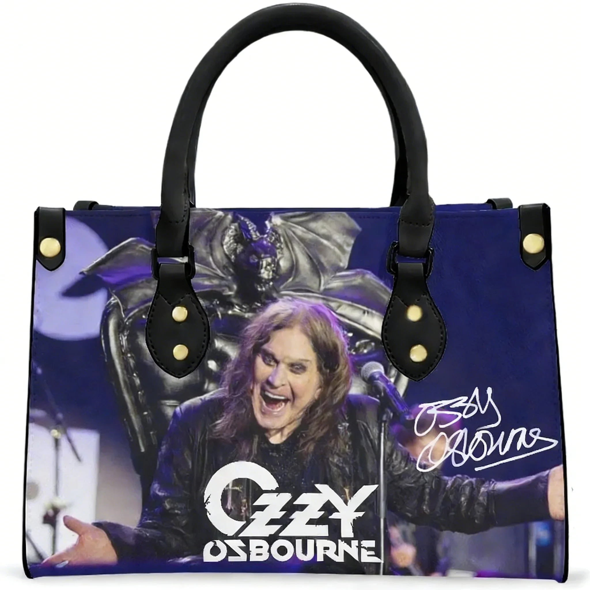 

Сумка-тоут Back To The Beginning Ozzy's Final Bow, женская и мужская, с текстовым изображением, из искусственной кожи, для бизнеса, шопинга, подарочная сумка