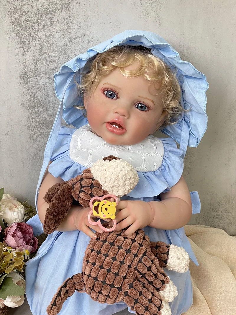 

Cokela 24inch lifelike soft vinyl cloth body toddler doll toy 60cm realistic newborn baby reborn dolls for boy girls gift