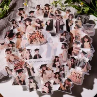 45pcs Graduation Season Series Stickers Kawaii Girl Boy Craft Sticker Album Decorative Scrapbooking Stationery Stickers