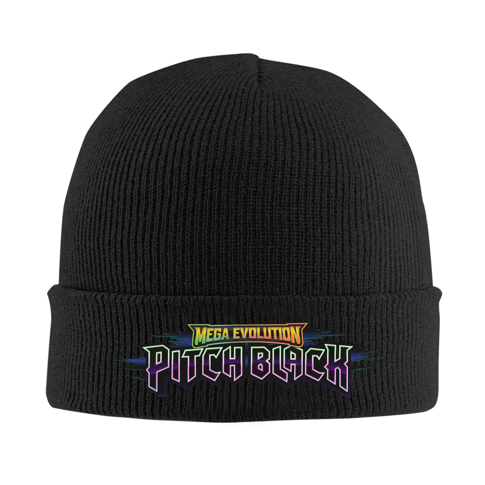Pitch Black TCG Games Hat Autumn Winter Beanie Warm Mega Evolution  2026 Caps Female Male Acrylic Skullcap