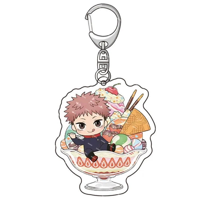 Acrylic Anime Pendant Jujutsu Kaisen Keychain Dessert Itadori Yuji Fushiguro Megumi Satoru Gojo