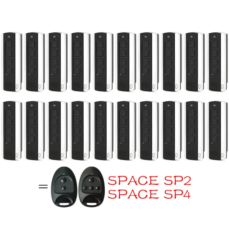 互換 SPACE SP2 SP4 ガレージリモコン 433.92MHz ローリングコード リモコン ゲートガレージドアオープナーキーチェーン用