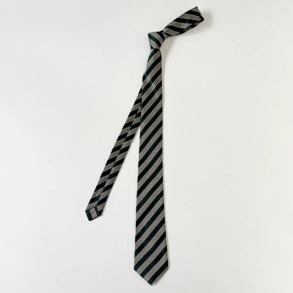 Temperament Korean Striped Tie Stripe Printed Shirt Tie Decoration College Style Harajuku Style JK Uniform Necktie Men