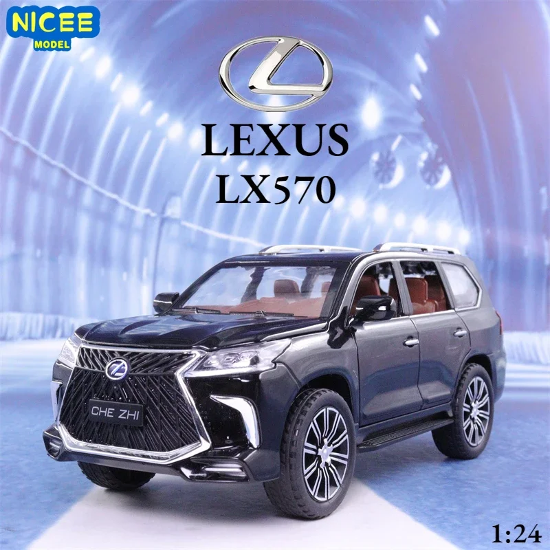 

1:24 LEXUS LX570 Alloy Pull Back Car Model Diecast Metal Toy Vehicles 6 Open Doors For Kids Gift Free Shipping A259