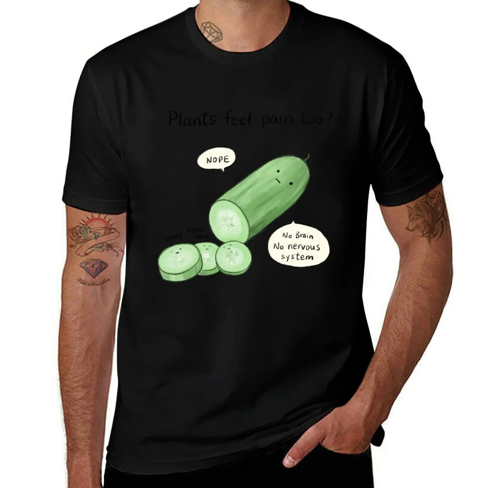 Plants feel pain too? Nope T-Shirt man t shirts for men man t shirts graphic T-Shirt