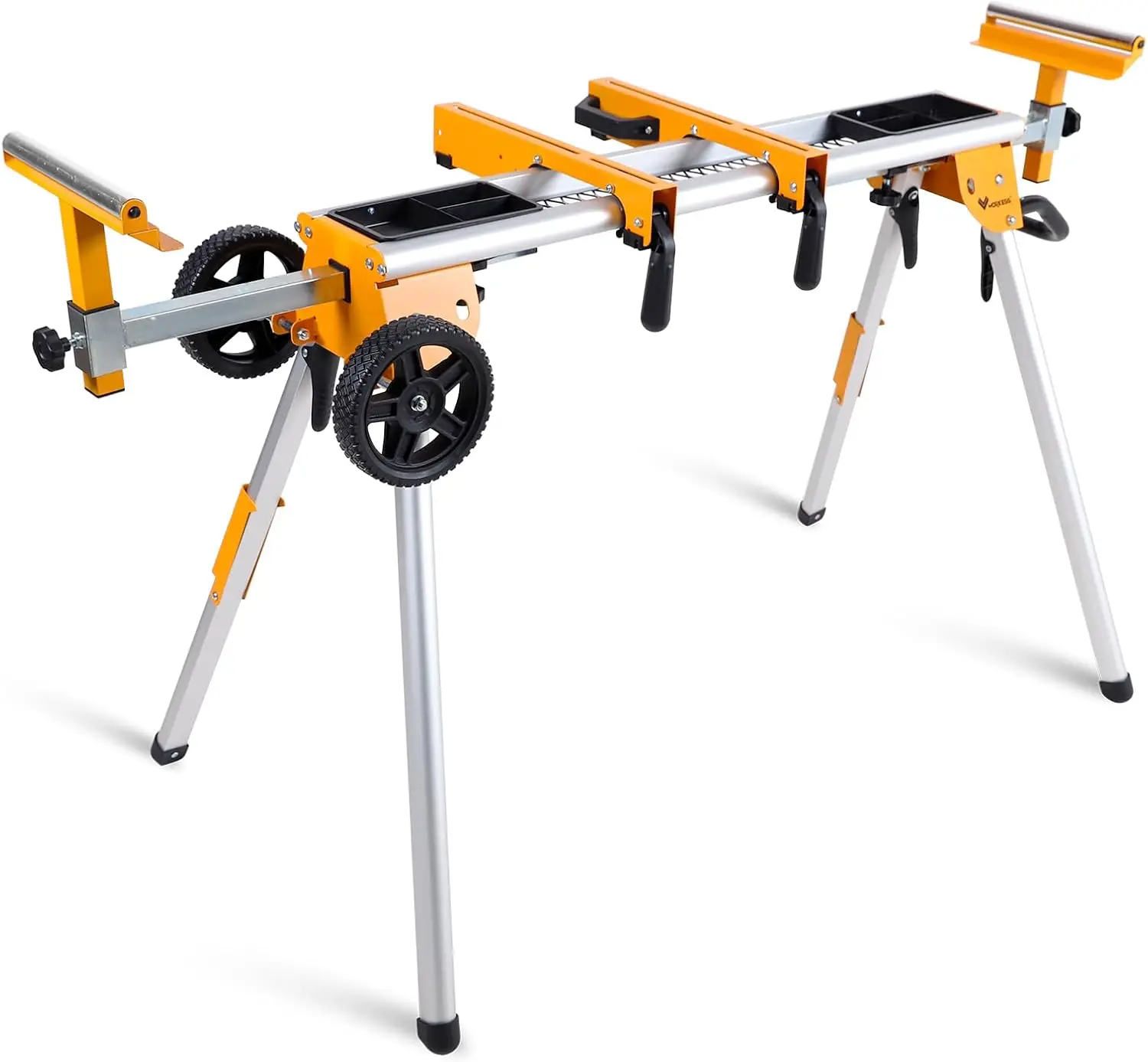 

Portable Miter Saw Stand with 6.75 in Wheels 330 lbs Load Capacity Heavy Duty Universal Mitre Saw Stand Tool Storage Trays WK-MS