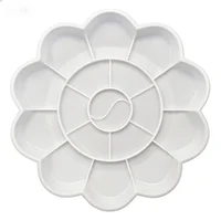 Plastic Art Painting Palette, Oval Multi-Well Mixing Tray for Watercolor Acrylic Oil Paints, Multiple Models Available 6