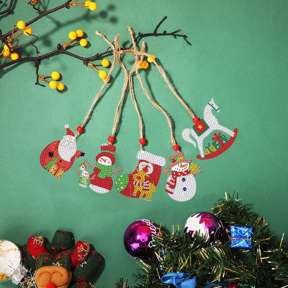 子供のためのダイヤモンド絵画,クリスマスの出生前の贈り物のための象の形をしたペンダント,雰囲気の装飾,5/10個