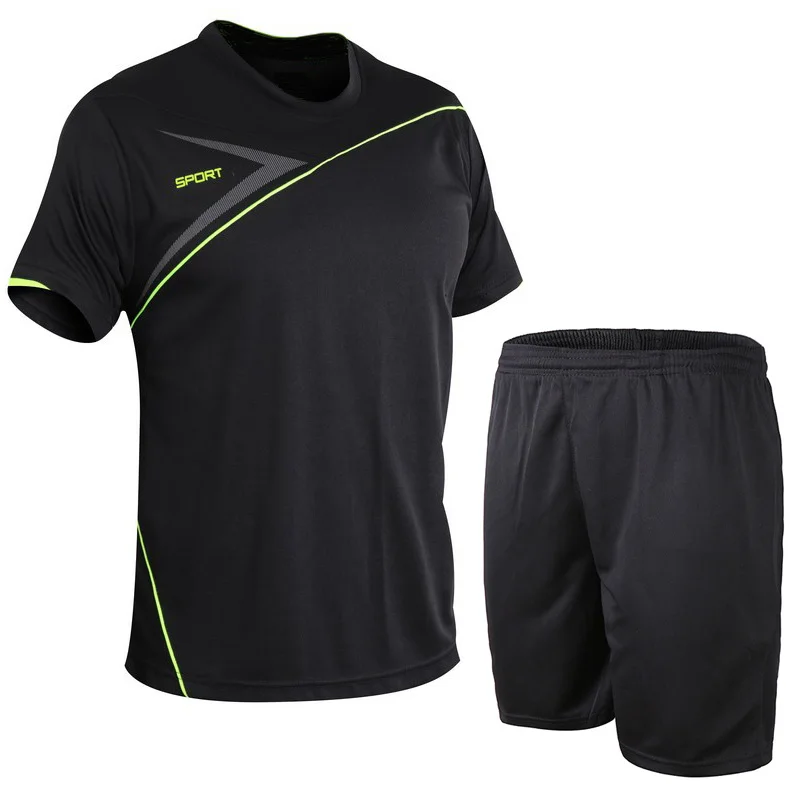 

Men's 2025 New Quick Short Sleeve Shorts Set for Men's Leisure Sports Running Fitness T-shirt Shorts Set for Quick Drying