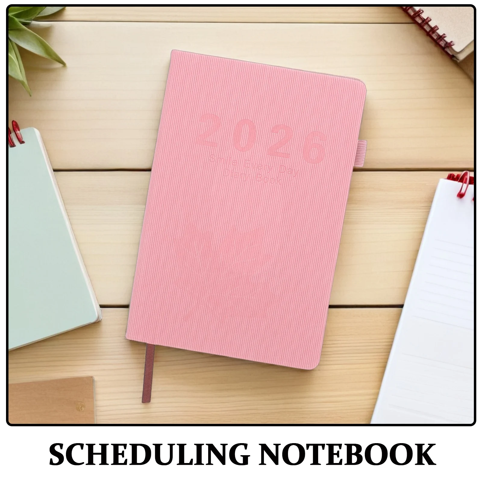 สมุดแพลนเนอร์ใบเมเปิ้ล 2026 ขนาด A5 สมุดบันทึกวางแผนรายวันสุดหรู ปฏิทินวางแผนรายปี สมุดบันทึกประจำสัปดาห์