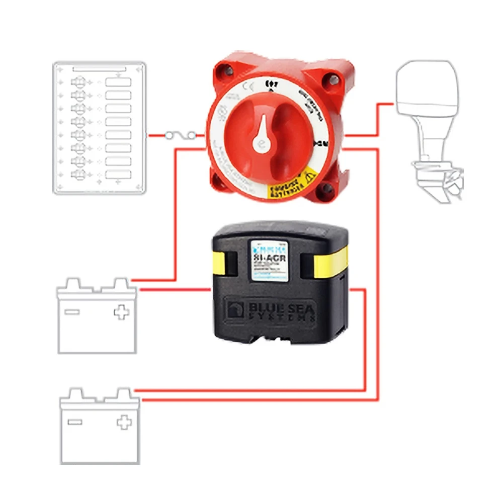 Cnspeed Batterie Drehschalter Isolatoren mit Licht maschine Feld trennen 12V-32V 350 Ampere E-Serie für PKW LKW Schiff Schnellboot