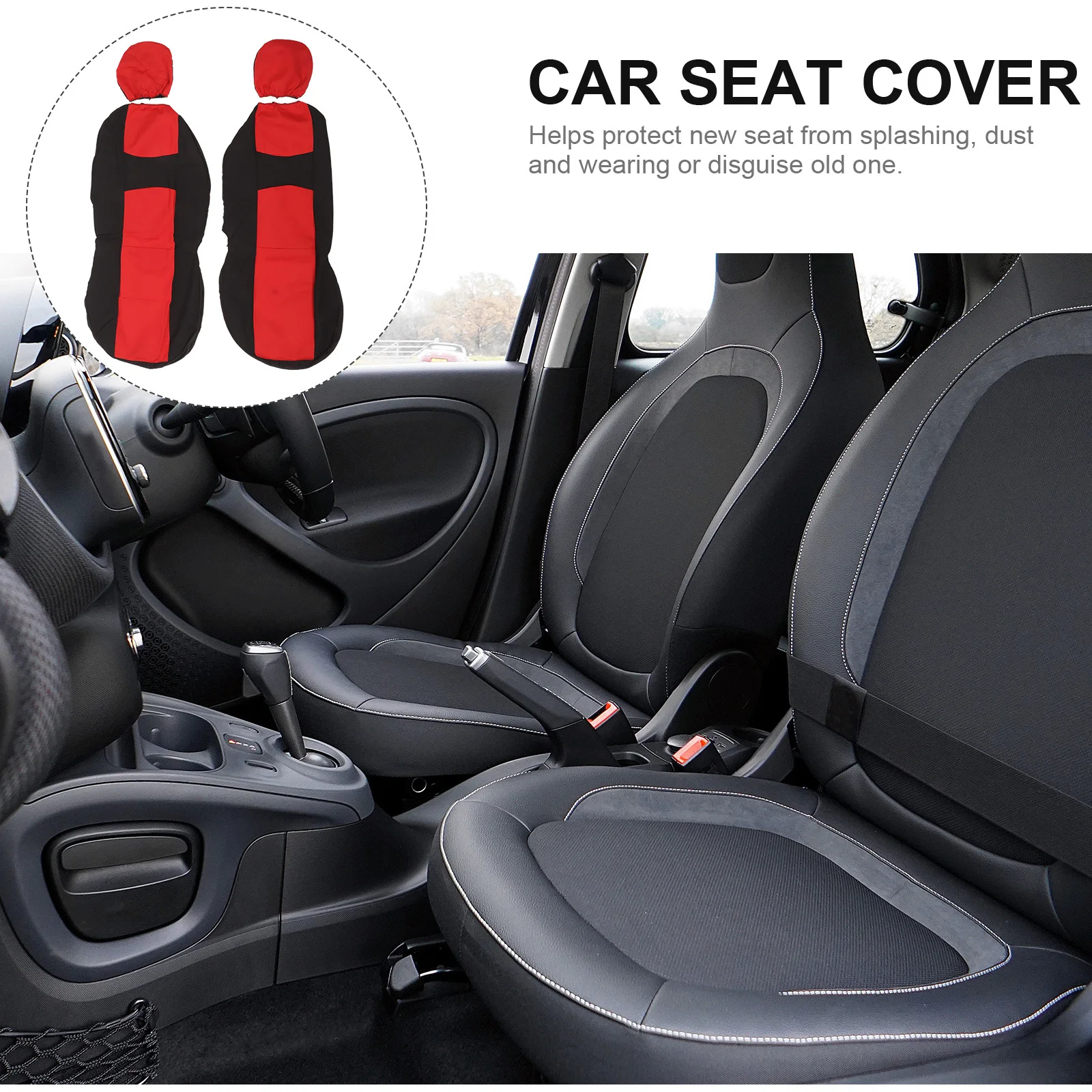 

2 pcs Universal Seat Covers For Cars Durable Breathable Machine Washable Full Protection Split Bench Cover Car Interior