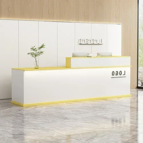 MLCashier Simple Modern Company Reception Table Hotel Reception Desk Small Counter Bar Counter