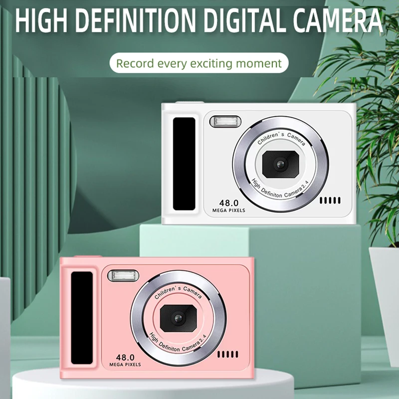 New Digital Camera Retro CCD Portable Camera 48 Million Pixels Auto Focus Entry-level Camera Dual Camera Flash Student 2.4 inch