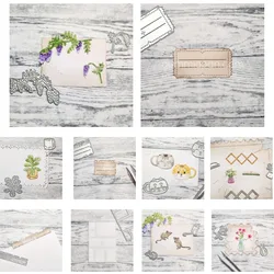 Wisteria Bouquet in Vase Metal Cutting Dies Scrapbook Diary Decoration Stencil Embossing Template DIY Greeting Card Handmade