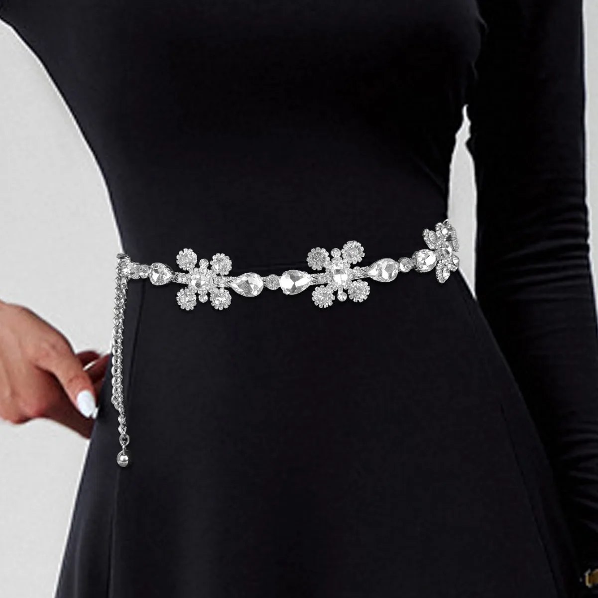 Ingemark Punk Vintage Metal estrella de mar pétalo flor cintura cadena para mujer verano playa Bikini vientre cinturón Y2K accesorios de joyería