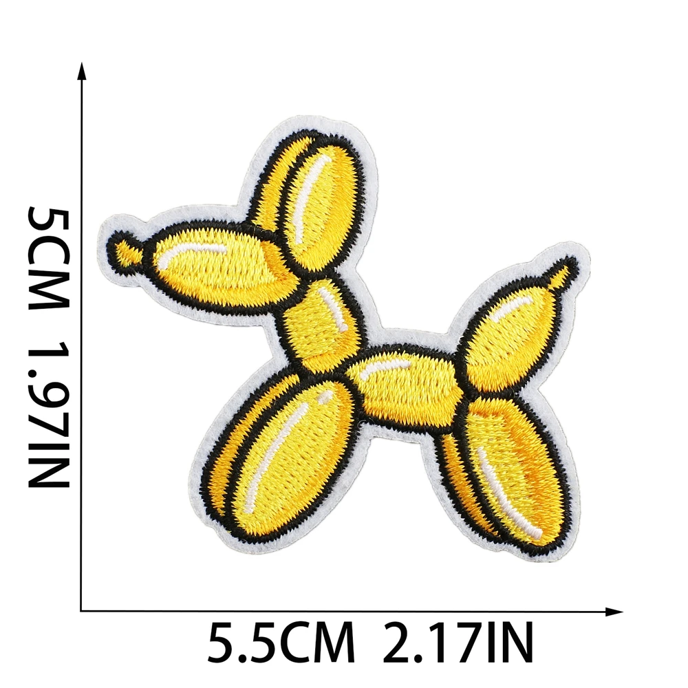 Hot 1pcs Patch Yellow Duck Dog Stickers Iron On Patches for Clothing Sewing Embroidery Fusible Applique Badge Decoration Stripes